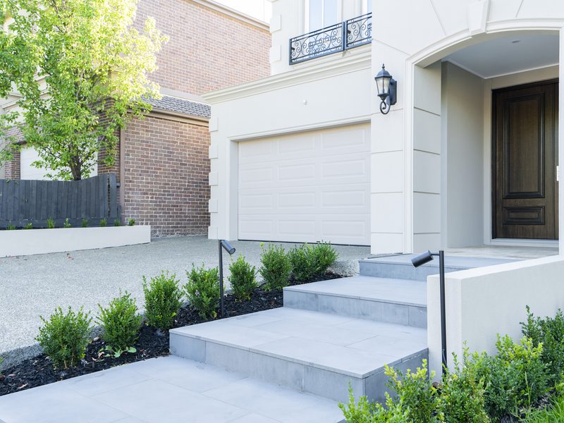 Heritage entry with stone path and garden lighting, Balwyn VIC | MEG Outdoor