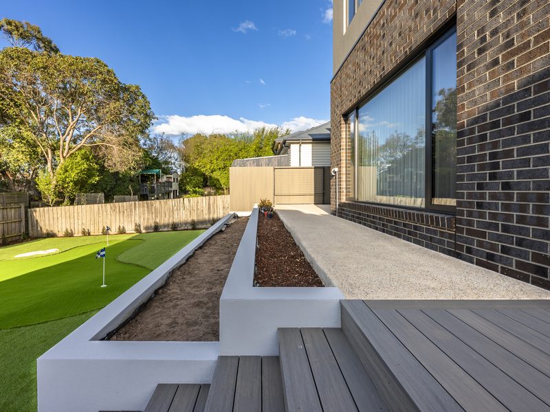 WoodVance composite deck with stone paving, Box Hill South VIC | MEG Outdoor